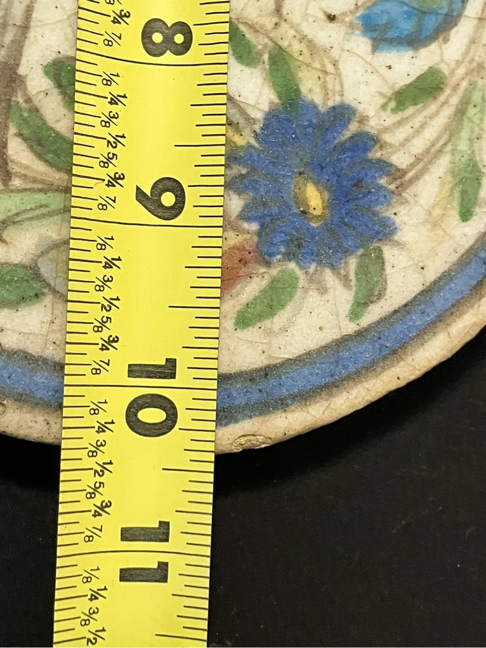 Persian Iznik Oval Polychrome Glazed Bird Tile - Picture 6 of 9